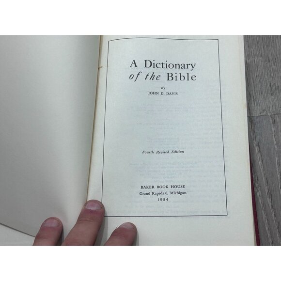 A Dictionary Of The Bible By John D Davis Fourth Revised Edition Hardcover - Picture 3 of 8